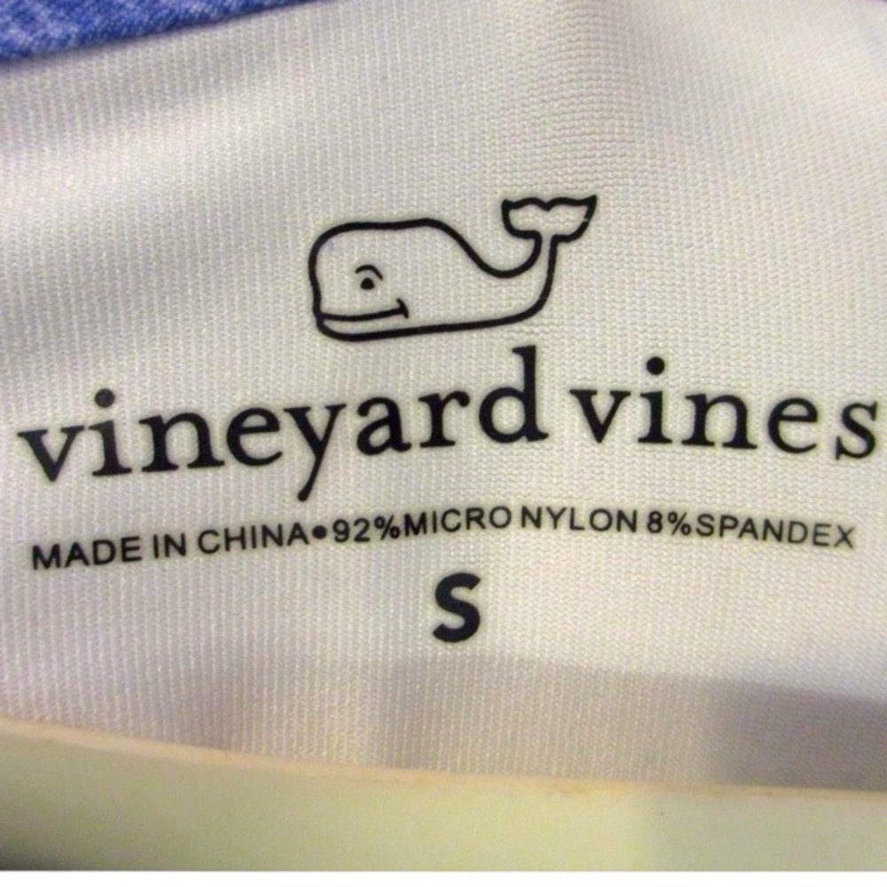 VINEYARD VINES Painted Gingham Print Sleeveless Tie Waist Dress size S - Picture 11 of 11